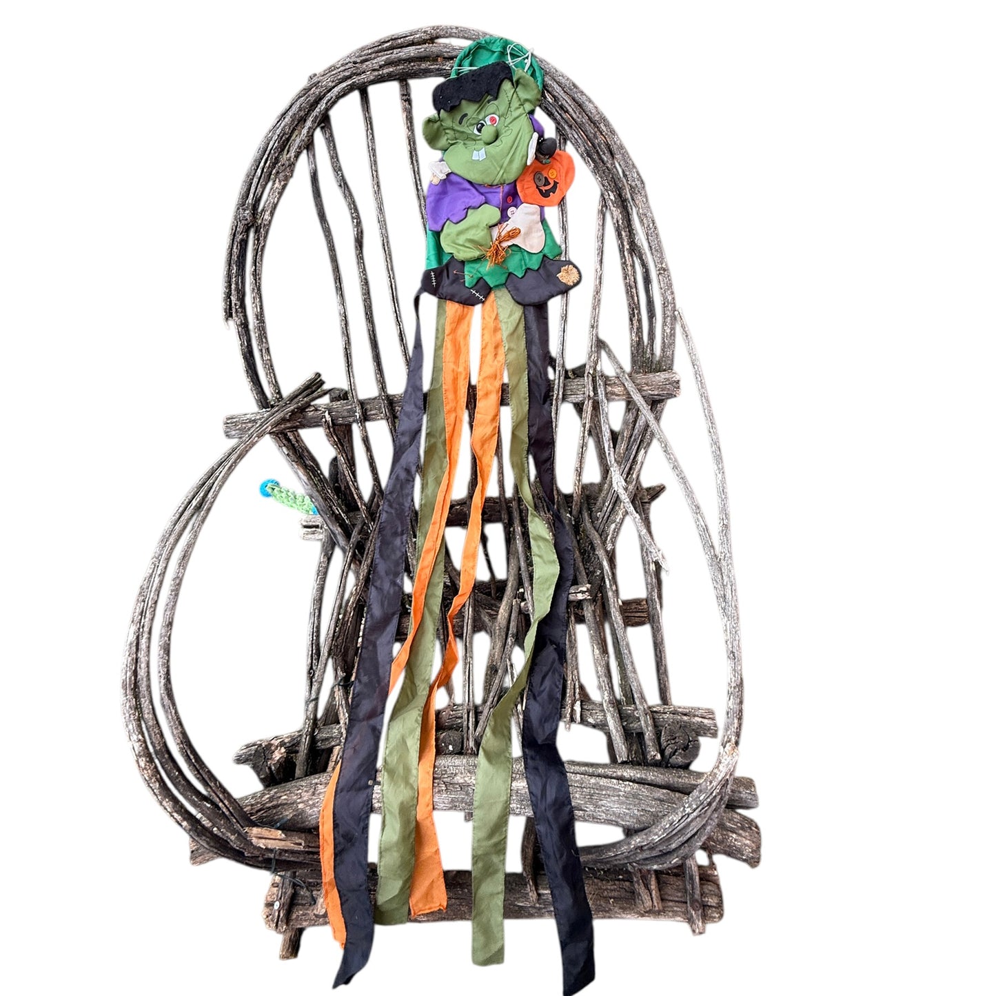 Frankenstein Nylon Decorative Windsock Whimsical Halloween Decoration by Dandee, Preowned