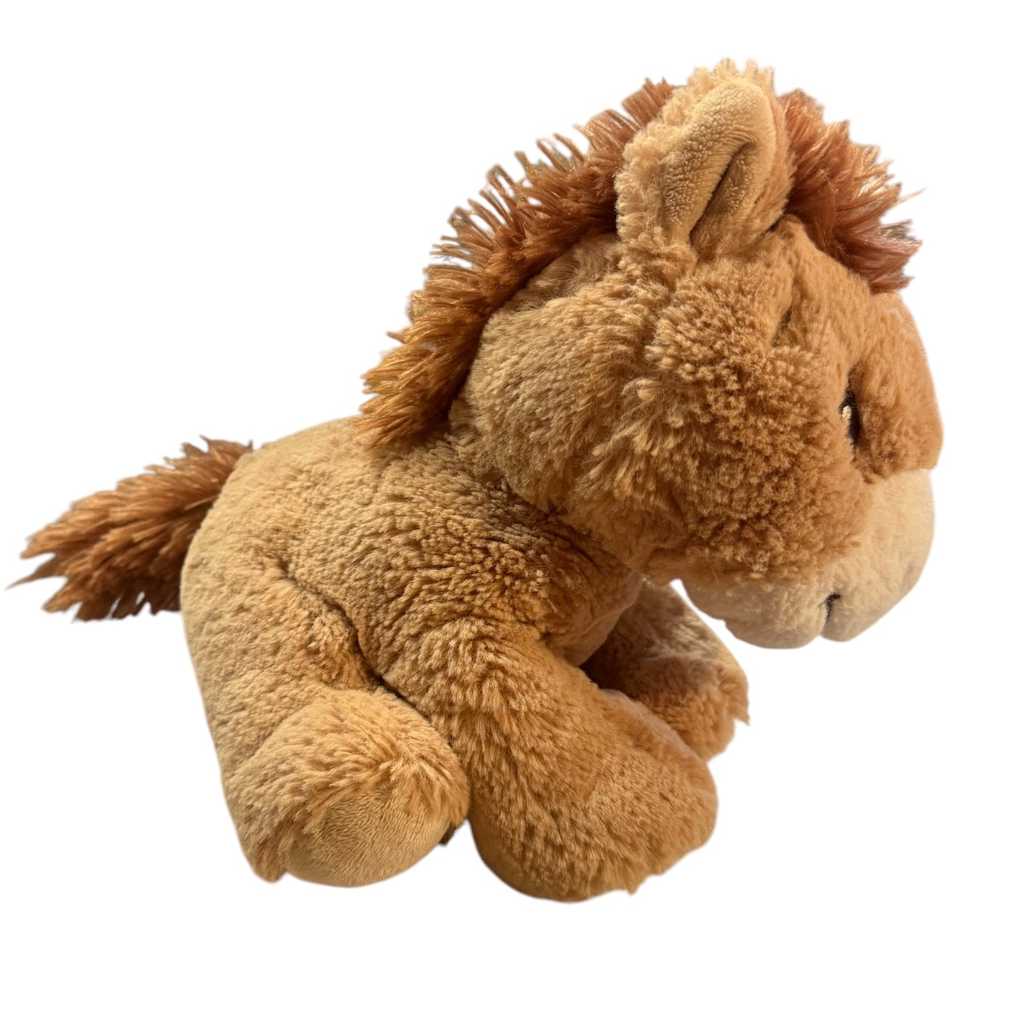 'Apple Jack , Precious Moments Aurora Plush 8"  Tan Horse, Brown Mane, Embroidered Eyes Big Smile!