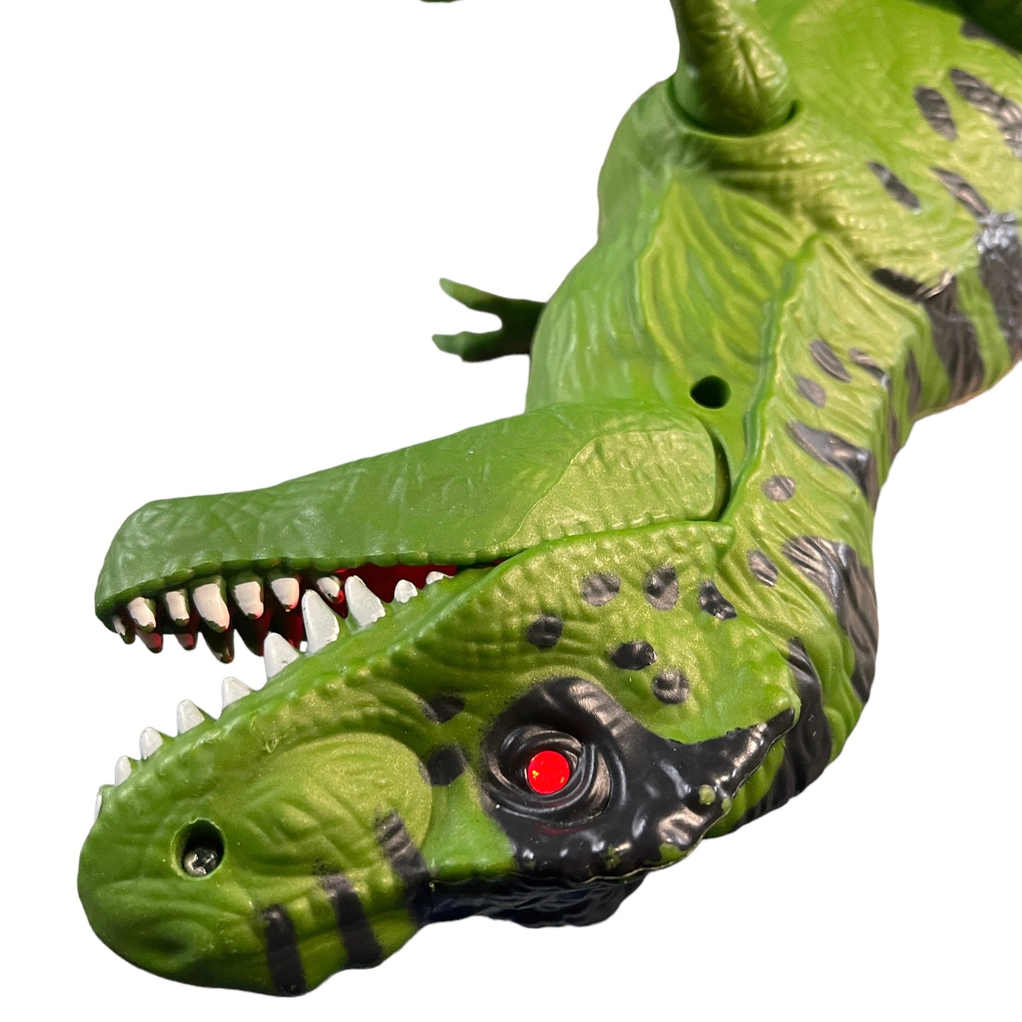 Roaring Jurassic ParkT-Rex Toy Dinosaur, Eyes Glow Red when Activated Good Preowned Working Condition