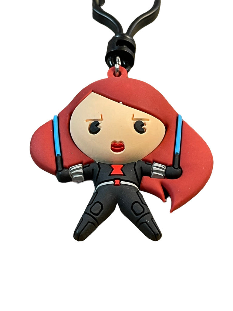 Marvel Collectors 3D Figural Bag Clip Keychain Paris Black Widow PVC