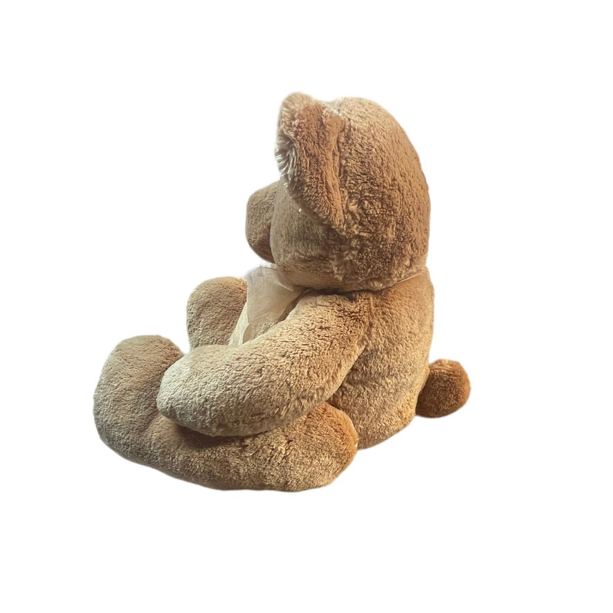 A Classic Teddy Bear, Golden Brown, Ultra Cuddly with Weighted Bottom & Feet in EUC