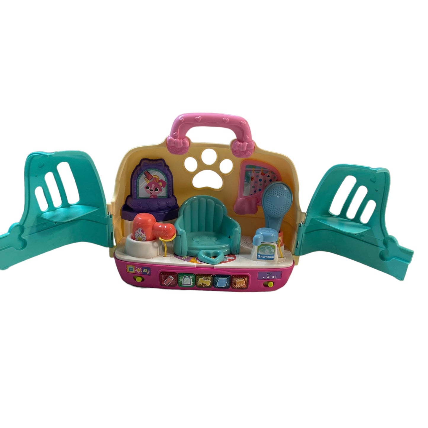 Vtech Glam & Go Puppy Salon Interactive Playset 100+ Sounds Preowned Toy