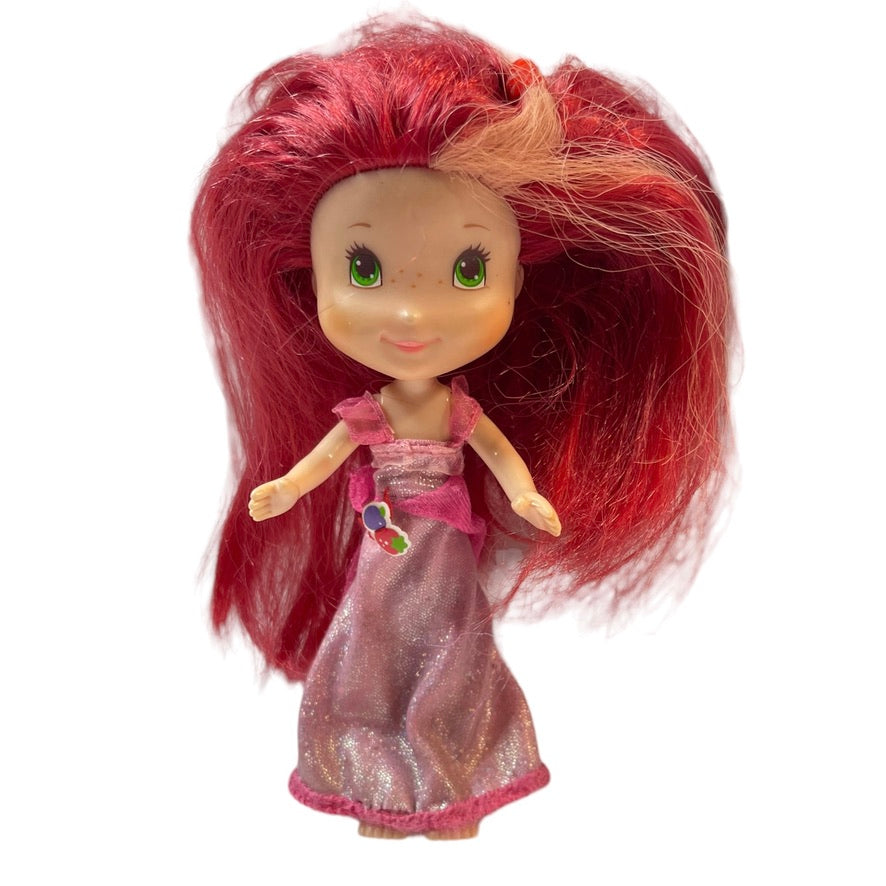 Hasbro Strawberry Shortcake 6.5" Doll, Lightly Scented, Original Long Dress, Missing Shoes