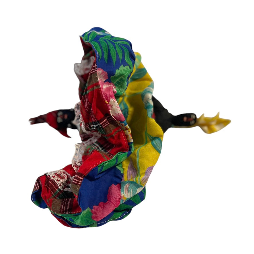 Topsy-Turvey Upside Down African Tribal Doll with Flowing Skirts & Traditional Headdresses