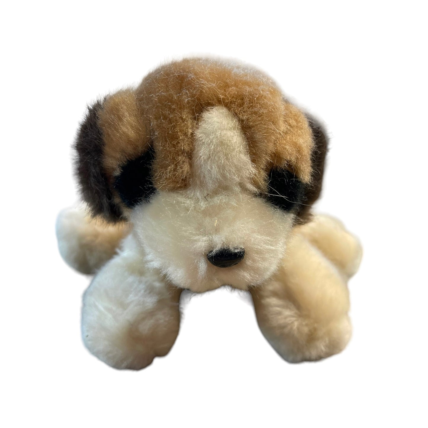 Tiny St. Bernard Plush, 5" Cream/Beige/ Brown Stuffed Toy Realistic.