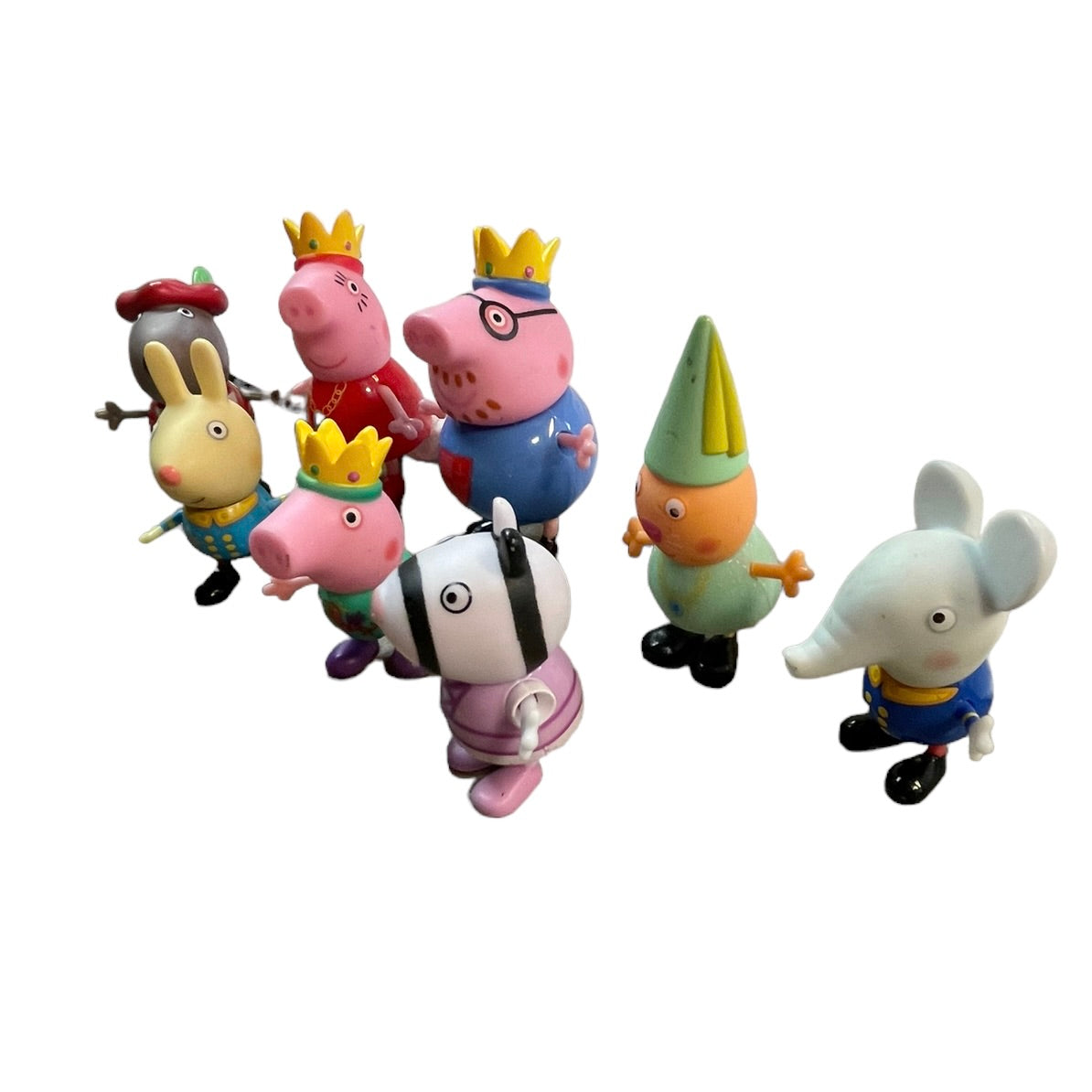 Princess Peppa's Royal Court 8/10 Poseable Figurines in GUC TAoys/CakeToppers