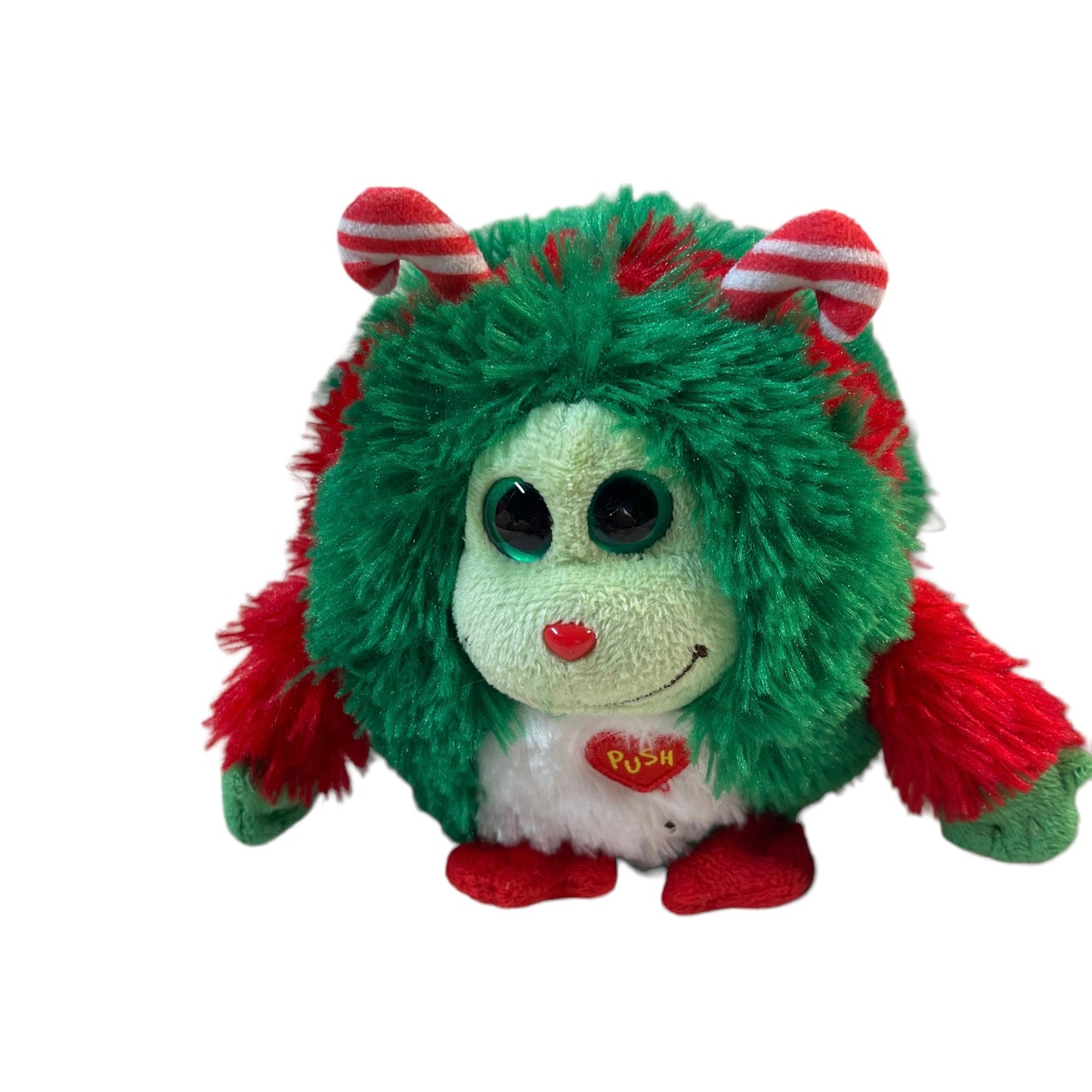 Ty Monstaz Holly Plush Christmas Red&Green 5" Beanbag Stuffed Animated Toy