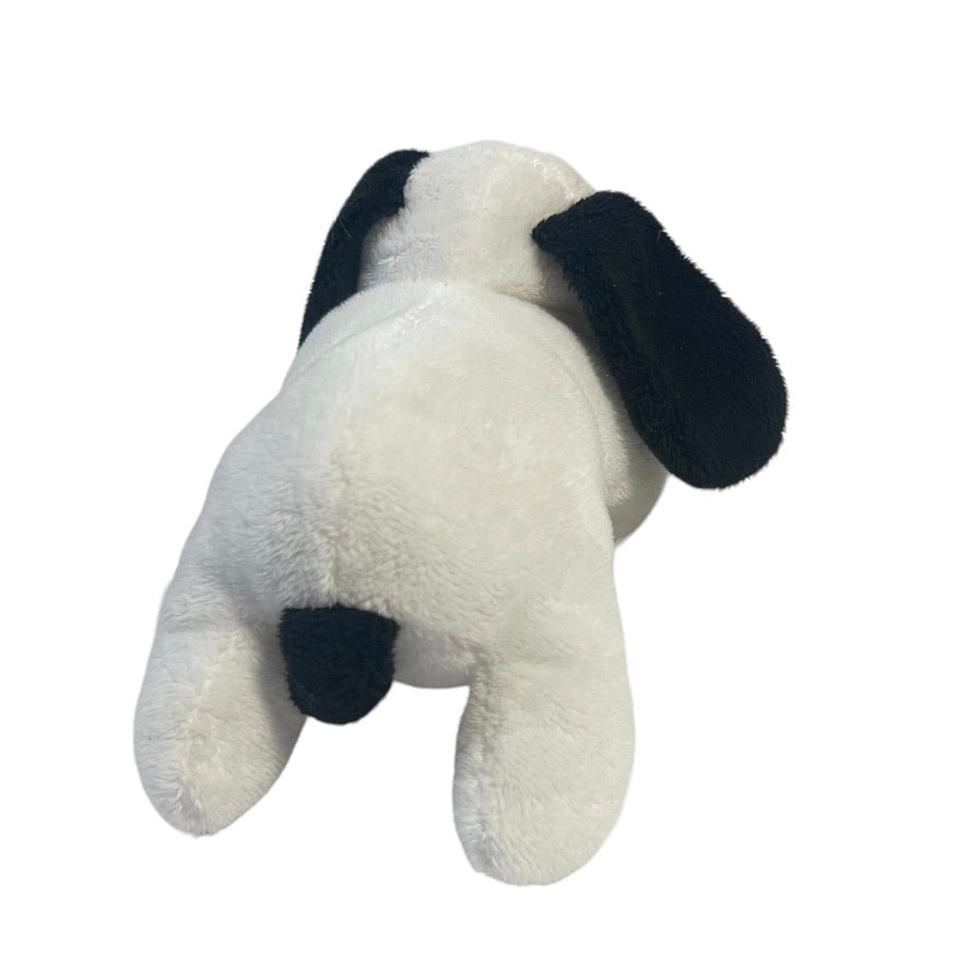 Melissa and Doug Black&White 9" Plush PuppyStuffed Animal Toy, Embroidered Face, Spot on Tummy