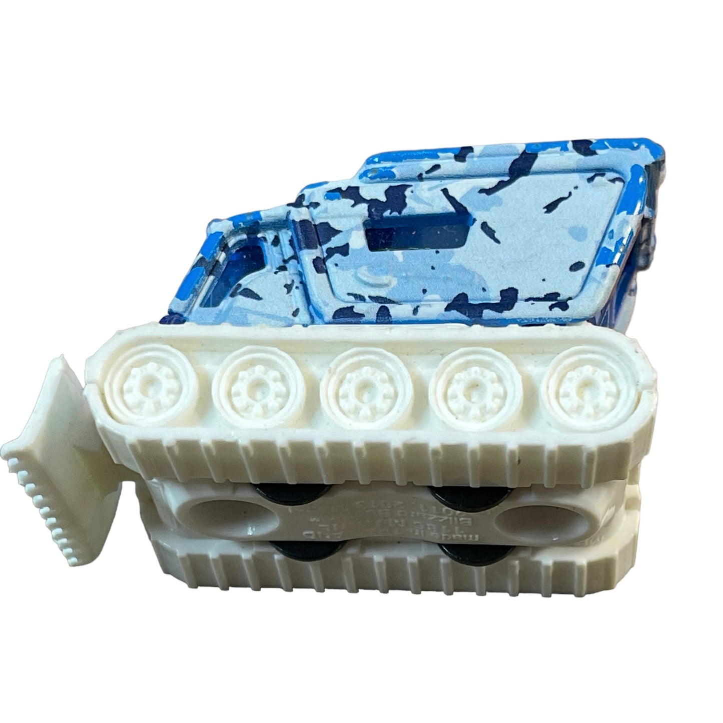 Matchbox Blizzard Buster Snowplow Light Blue Camo, White Chassis in EUC