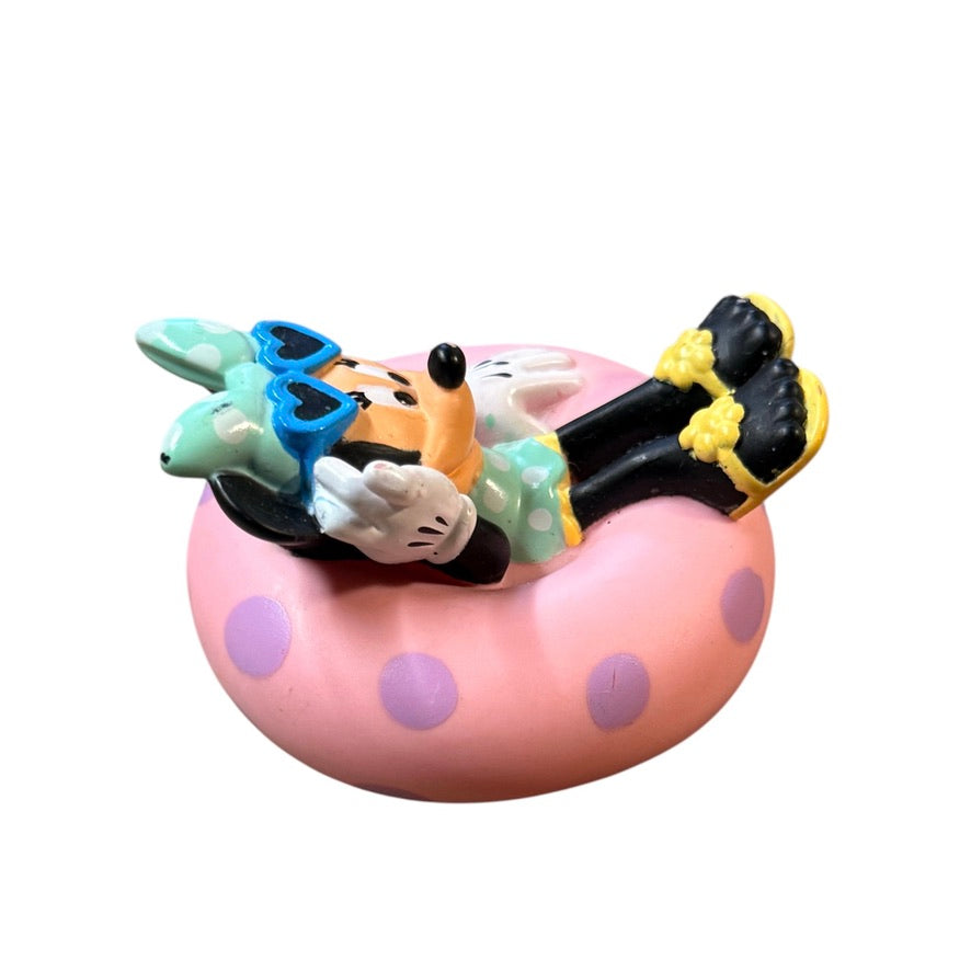 Lot of 2 Disney Collectibles, Vintage 1970's Pencil Topper & Minnie Swim Ring Tub Toy in GUC