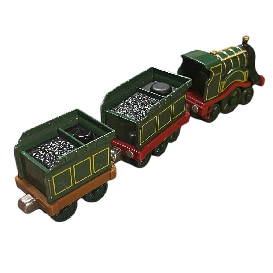 Thomas & Friends Emily Diecast Metal Train Take n Play Along 2004 with Double Tenders!