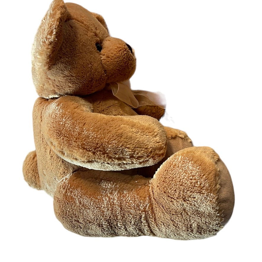 A Classic Teddy Bear, Golden Brown, Ultra Cuddly with Weighted Bottom & Feet in EUC