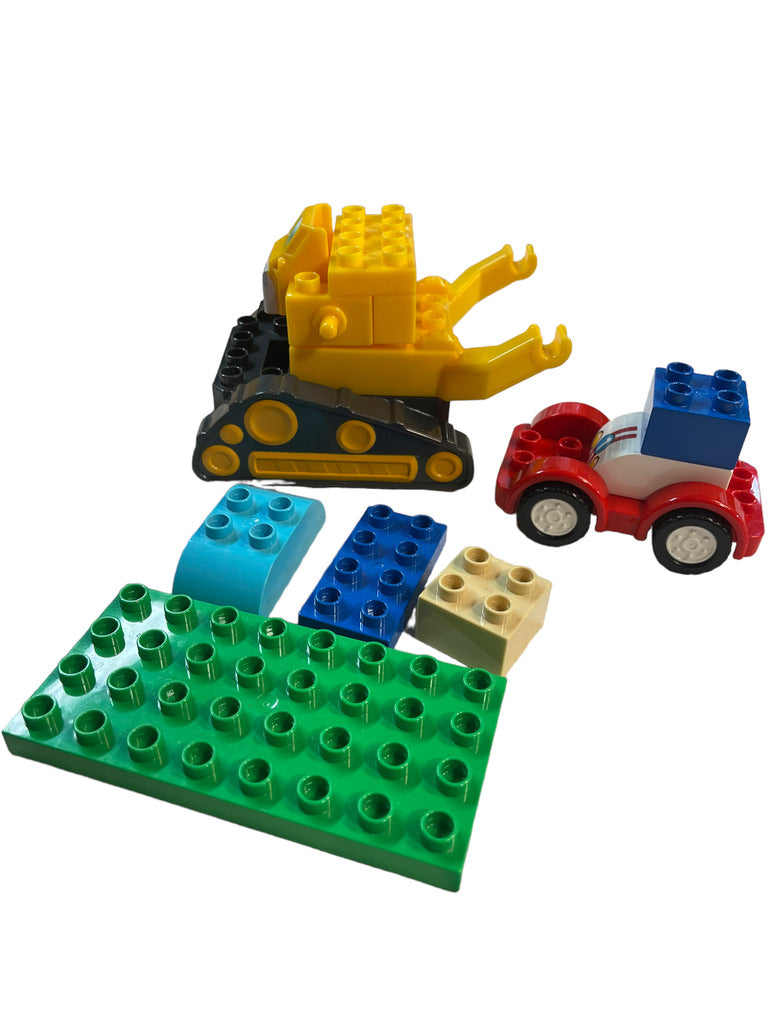 Duplo Mixed Lot of  Construction and First Race Car Replacement Pieces GUC