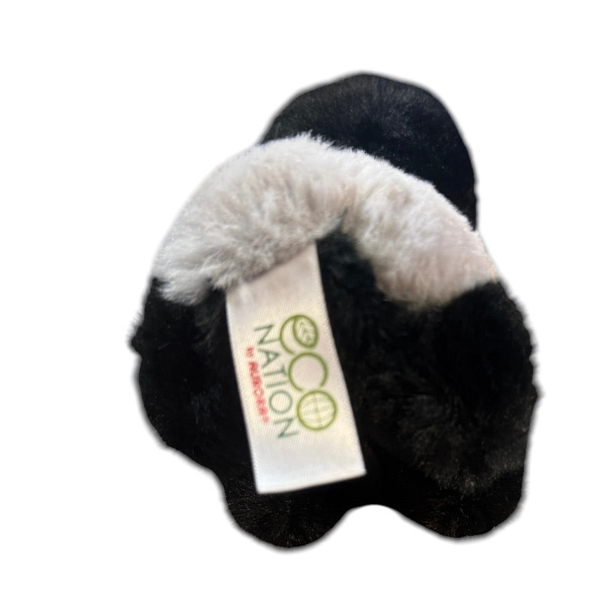 Aurora Mini Black Eco Nation 5"  Silverback Gorilla, with Fabric from Recycled Bottles