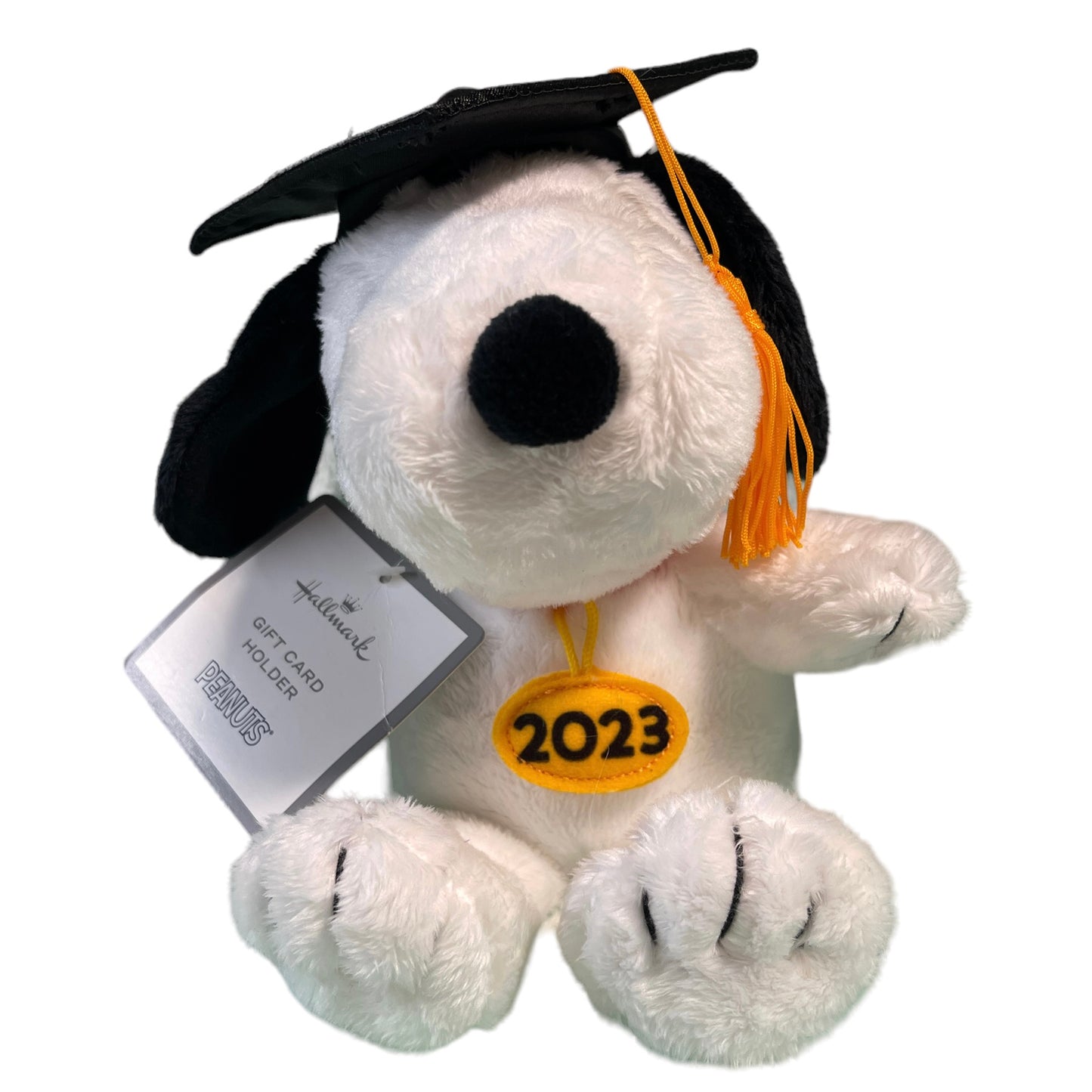 Peanut's Snoopy Graduate Gift Card Holder Plush 2023 by Hallmark, Complete with Mortar Board & Gold Tassle