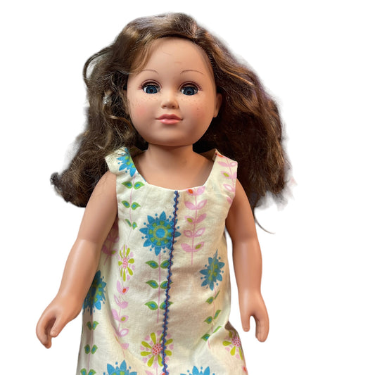 Beautiful Cititoy 18" Fashion Doll, Long Brown Curls, Blue Sleepy Eyes & A Dusting of Freckles