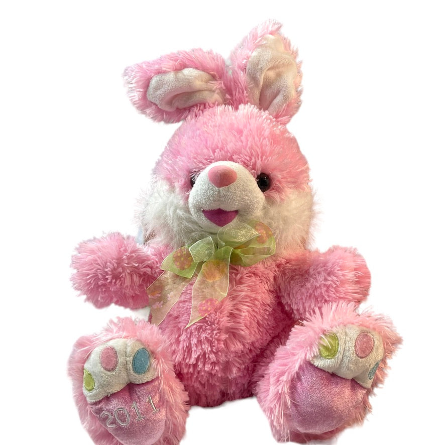 Pink 2011 Bunny MTY 19" Seated Easter Plush Pretty Padded Paws & Gauze Bow