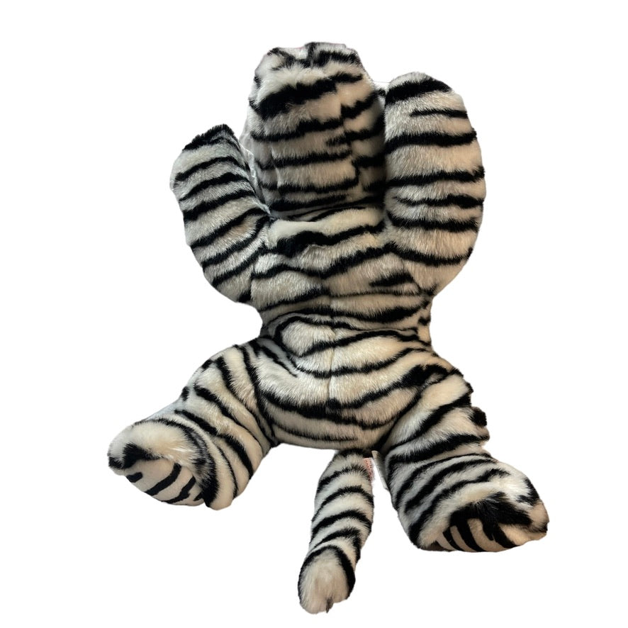 TY Original Beanie Buddy, Siberian 'White Tiger', Blue Eyes, cute Vinyl Nose, Vintage with Tags