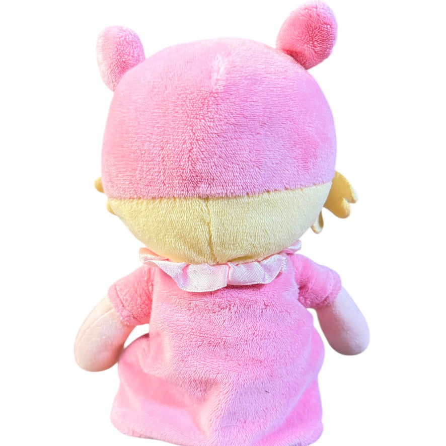 Carter's Child of Mine Plush 11" Baby Doll, Stitched Features, Yellow Hair, Dainty Pink Clothes