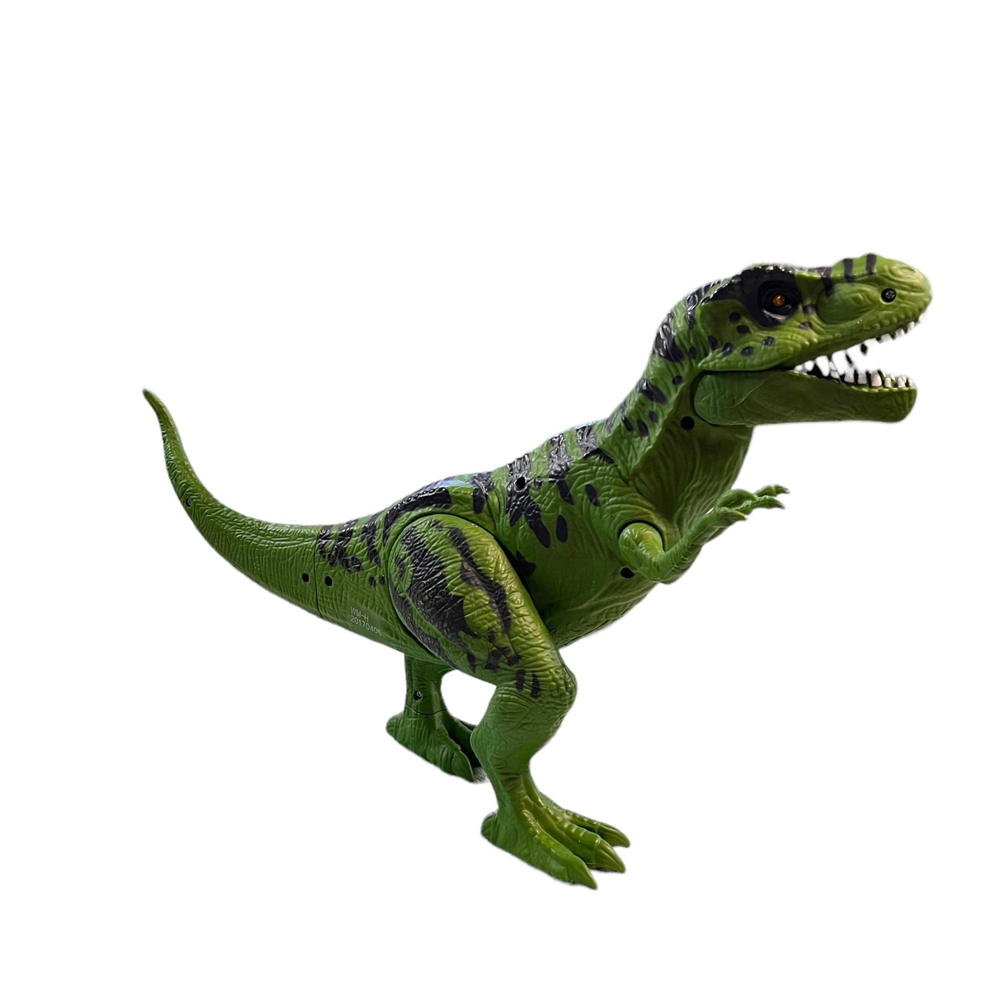 Roaring Jurassic ParkT-Rex Toy Dinosaur, Eyes Glow Red when Activated Good Preowned Working Condition