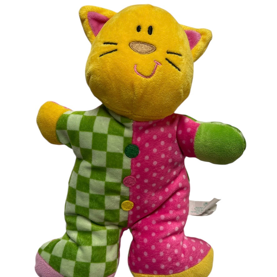 Russ Baby Plush Cat Rattle, 'Jingle', 10 inch Bright Stuffed Animal Plush Toy, Embroidered Face