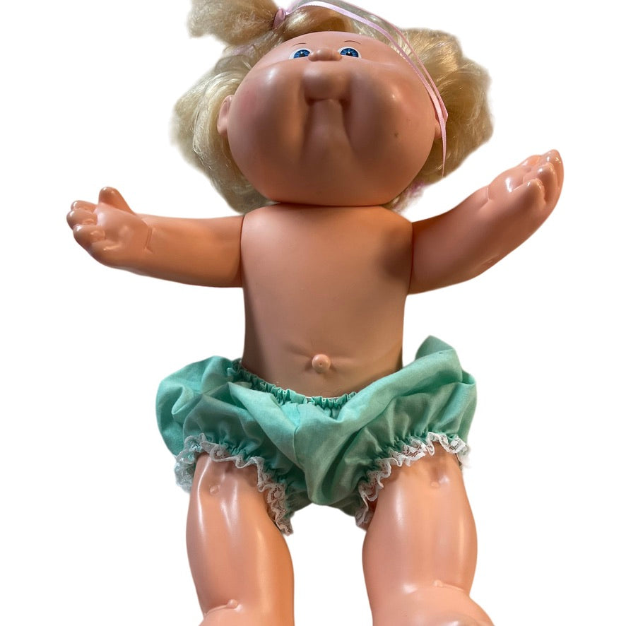 Coleco  Moulded Vinyl Cabbage Patch Baby Doll, Blond/Blue Eyes 1987. GUC