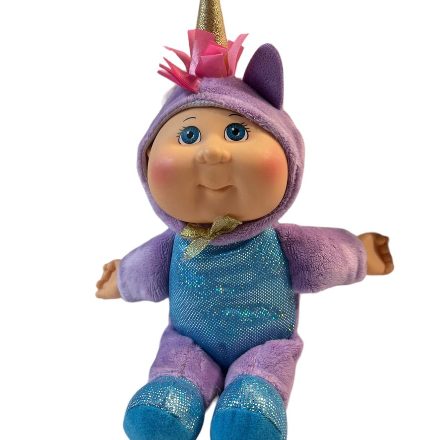 Cabbage Patch Kids 9" Cuties Fantasy Friends Plush Star Nila Unicorn Purple