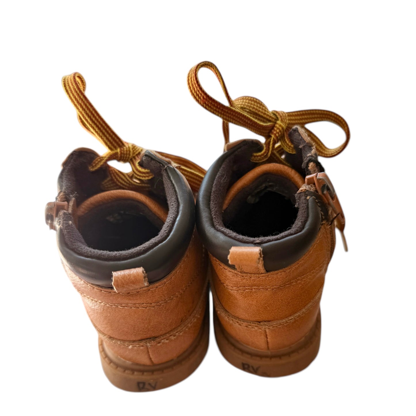 Carter's Brown Hiking Boots with Laces & Side Zippers, Size 9 , in Good Preowned Condition