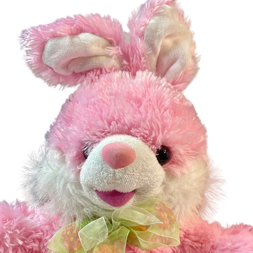 Pink 2011 Bunny MTY 19" Seated Easter Plush Pretty Padded Paws & Gauze Bow