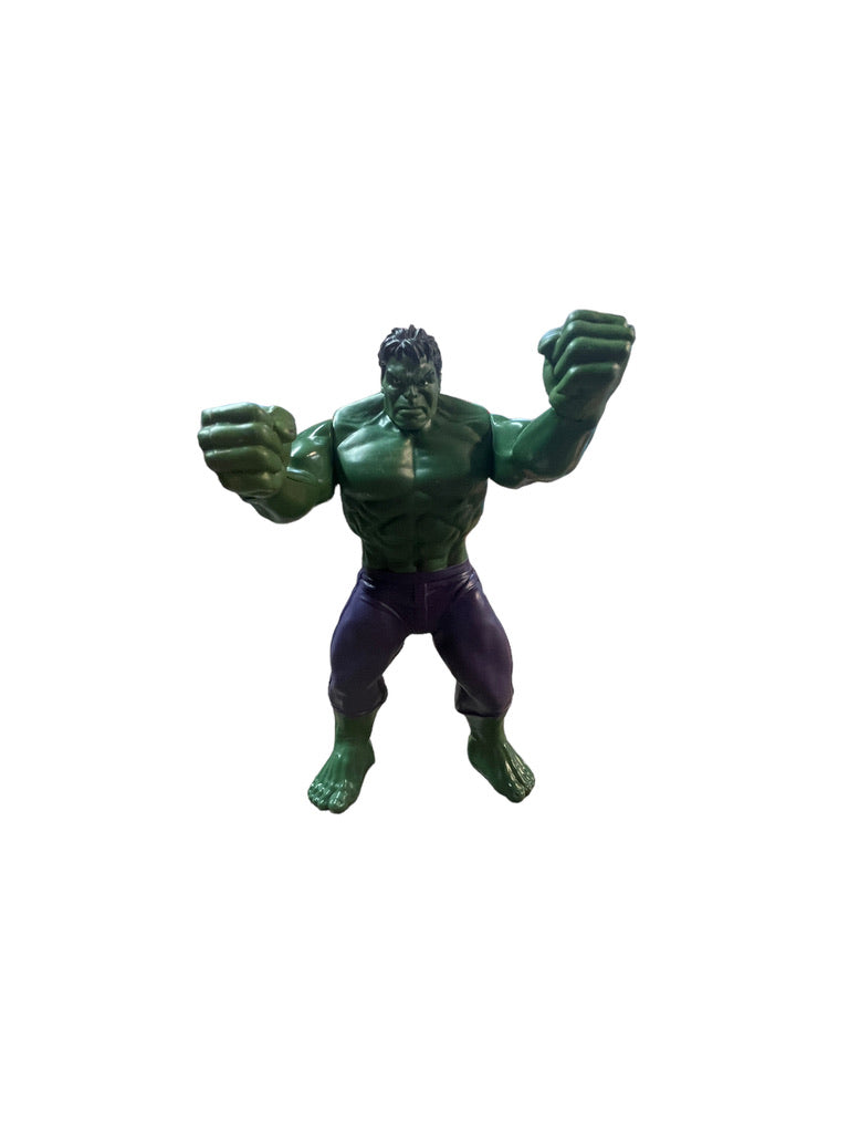 Hasbro Marvel 9.5" Incredible Hulk Plastic Figurine with Moveable Arms in GUC