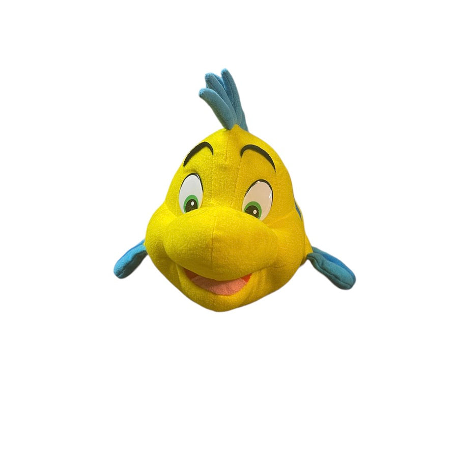 Flounder, From Disney's, The Little Mermaid 10" Bright Yellow & Blue Plush Plastic Eyes, GUC