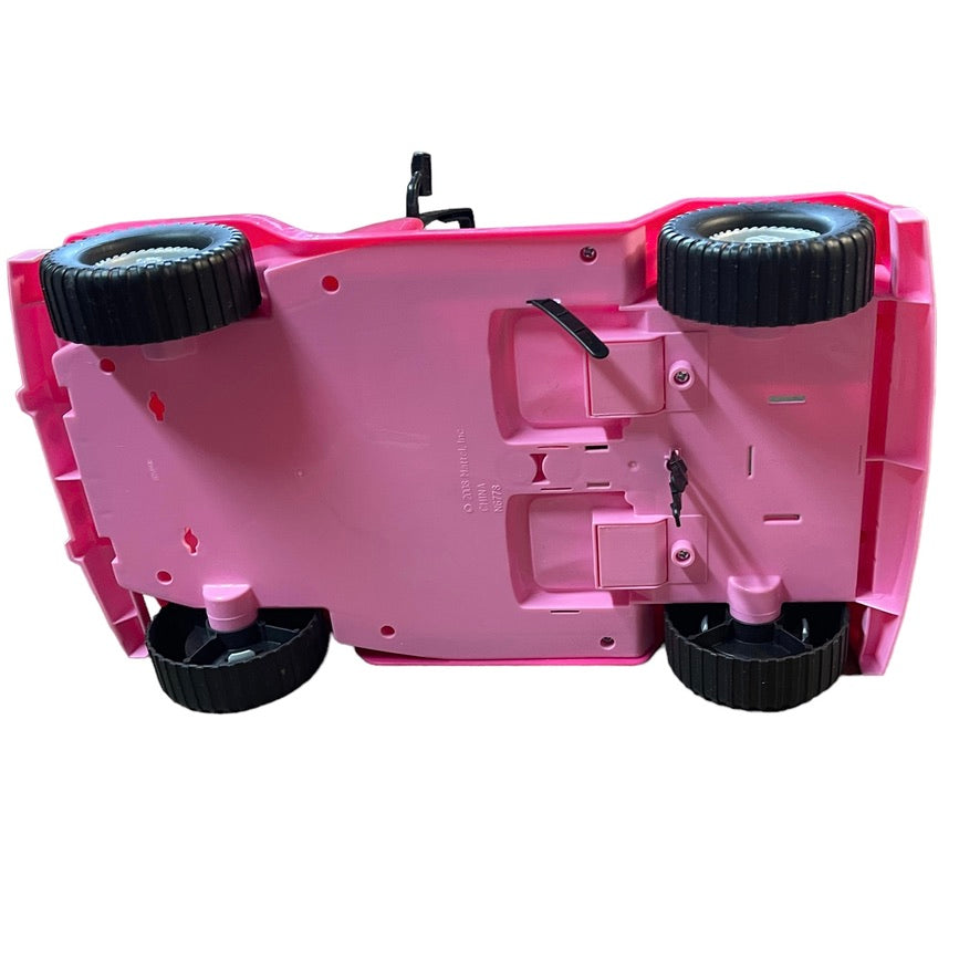 Mattel Barbie Jeep Cruiser, Hot Pink, Black Accents, Pink Seats 2008 Preowned GC