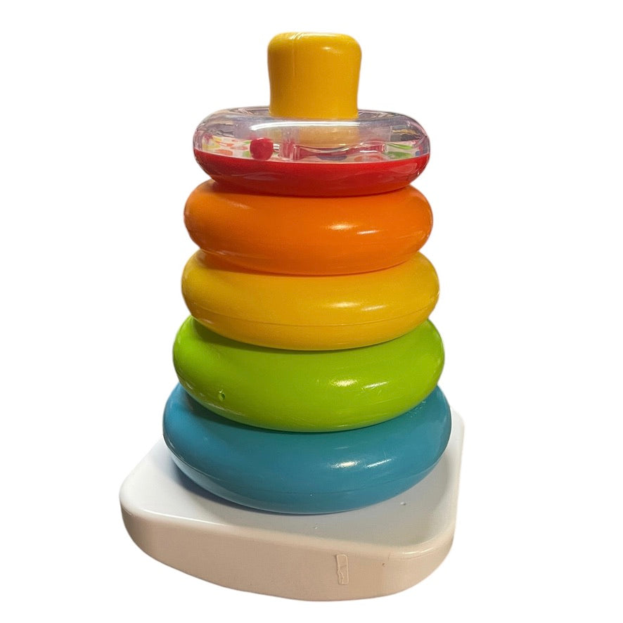 Fisher-Price Classic Rock-A Stack Toy Encourages Eye Hand Coordination & Colour Identification