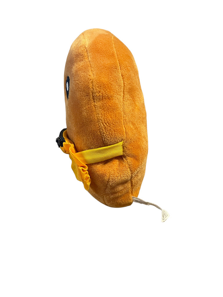 Ideal Toys 8" Smiley Chicken Nugget Honey Mustard Plush with Zippered Fanny Pack, Preowned