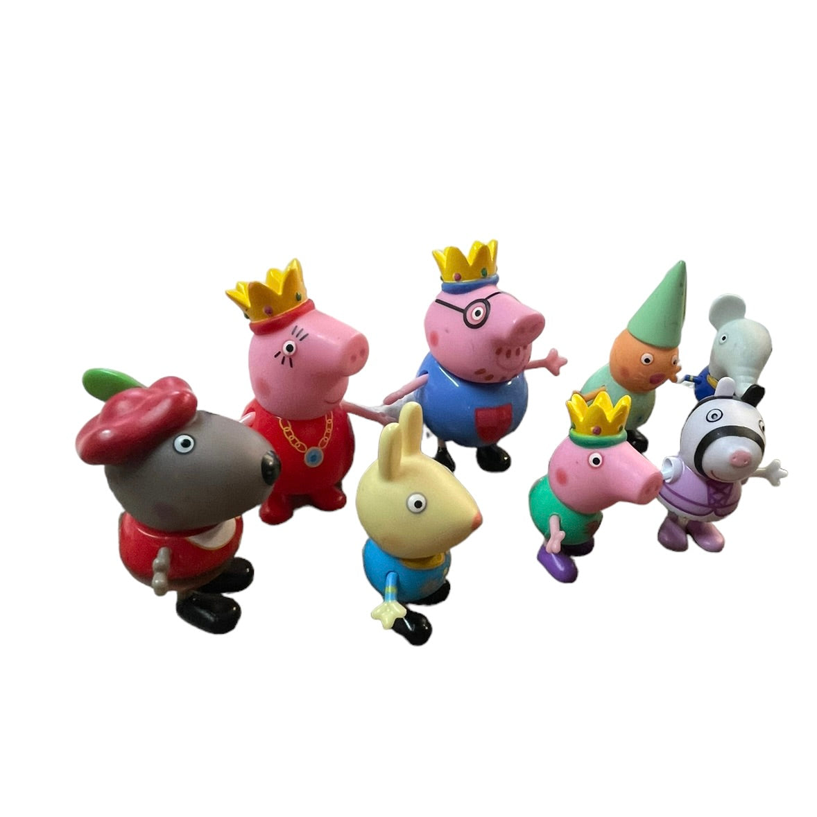 Princess Peppa's Royal Court 8/10 Poseable Figurines in GUC TAoys/CakeToppers