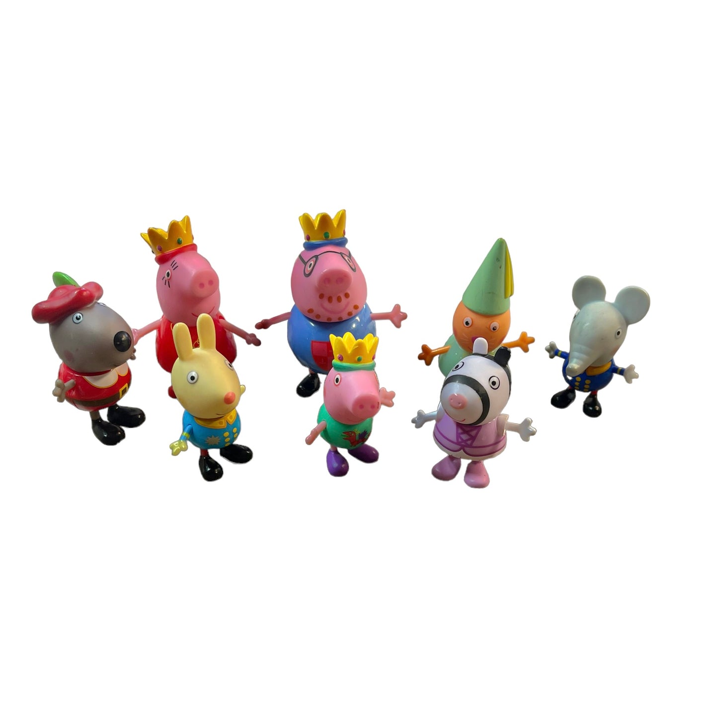 Princess Peppa's Royal Court 8/10 Poseable Figurines in GUC TAoys/CakeToppers