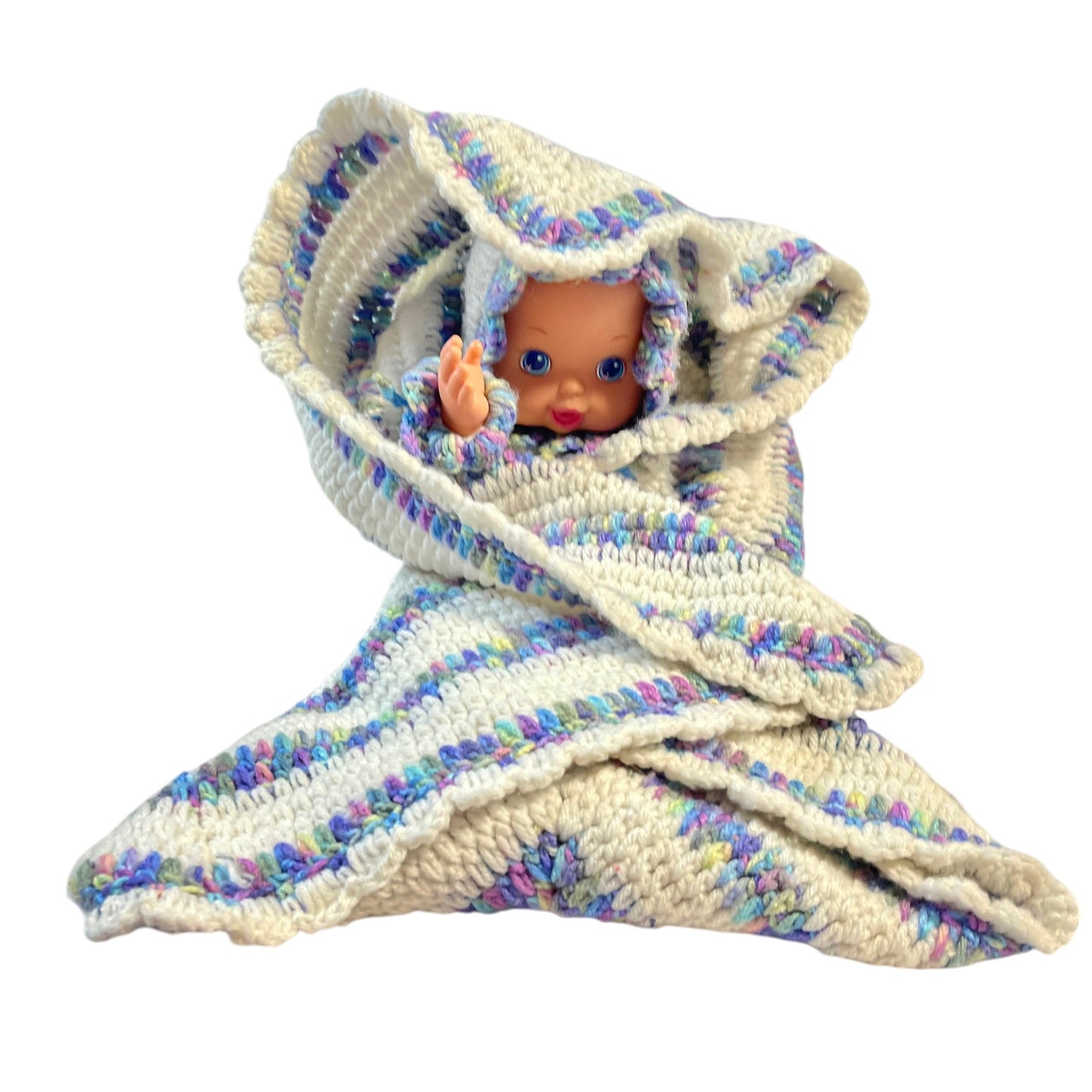 Beautiful Handmade Baby, Vinyl Face and Handmade Body,Blanket and Cap, Preowned in EUC