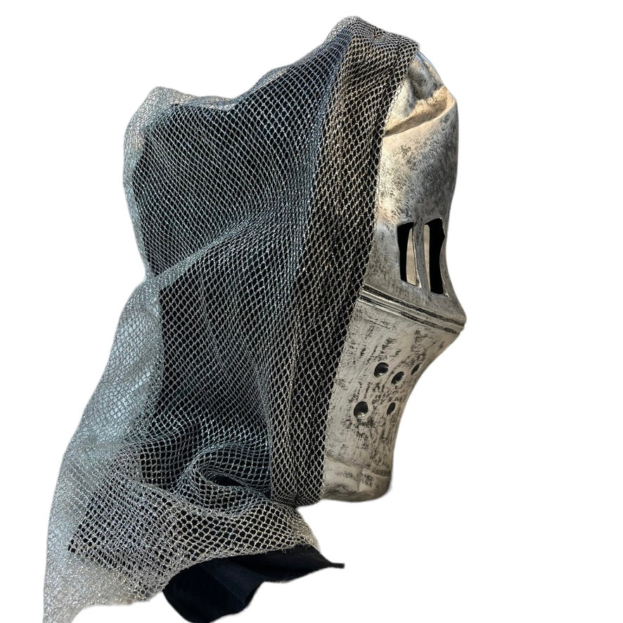 Medieval Armour Mask with Simulated Chain Mail Fits to Adult Size GUC