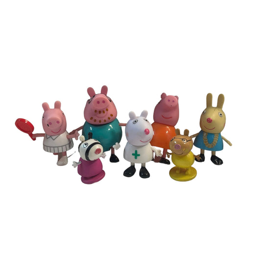 Peppa Pig & Friends Lot of 7 Character Toy Cake Toppers