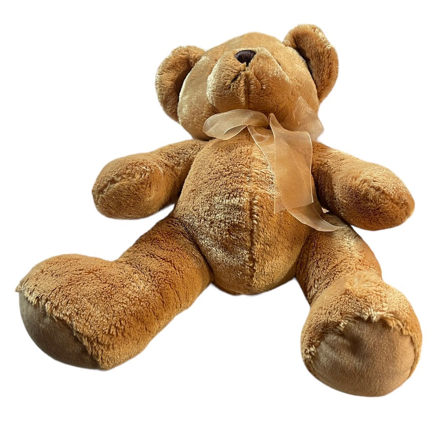 A Classic Teddy Bear, Golden Brown, Ultra Cuddly with Weighted Bottom & Feet in EUC