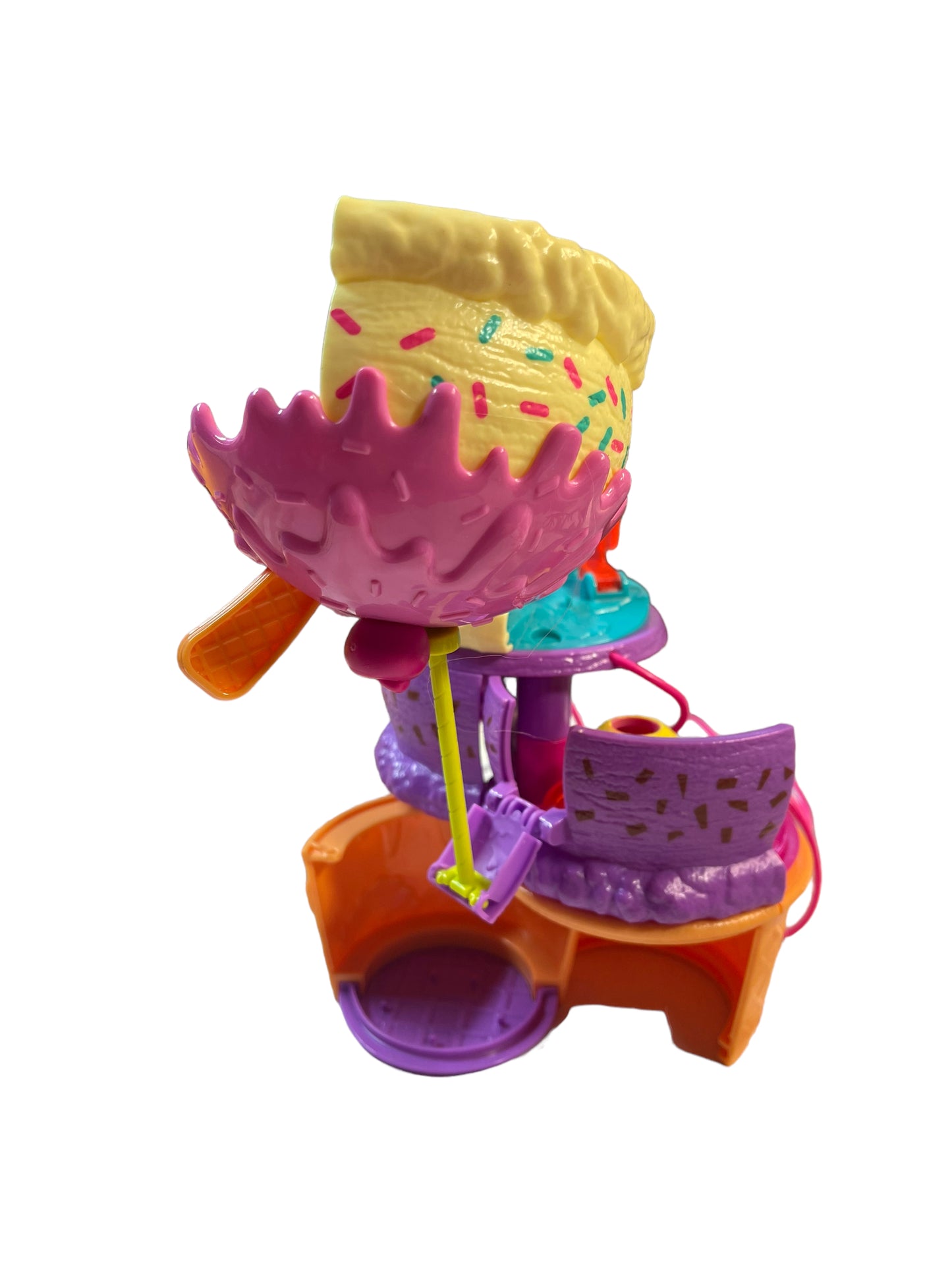 Polly Pocket Spin & Surprise Compact Ice Cream Cone Playground with Sprinkles & a Cherry on Top!