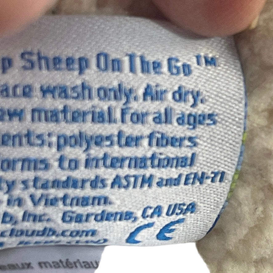 Cloud B 8" Sleep Sheep, 'On the Go' Natural Sherpa Coat, 4 Settings Soothing Sound