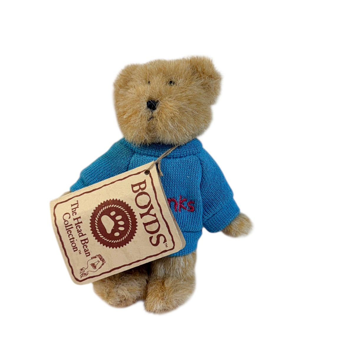 Boyd's Bears "Thanks, Thinking of Ya" Series 4 Articulated 4" Teddy Bear, with Tags in VGUC