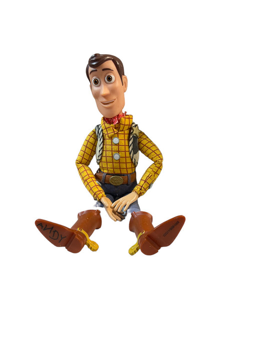 Disney Pixar Toy Story 16" Talking Woody Stuffed Doll Plush in GUC