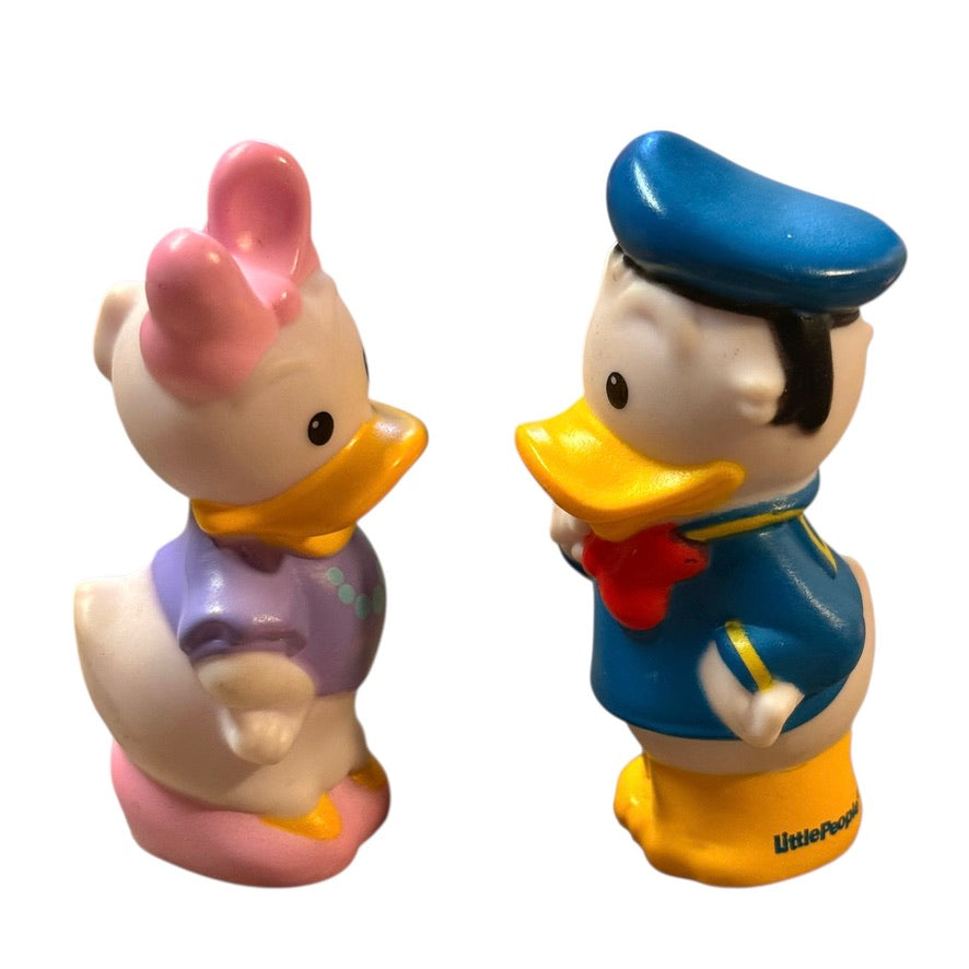 Little People Disney Donald and Daisy Duck Figures From Fisher Price Mattel, 2014 in GUC