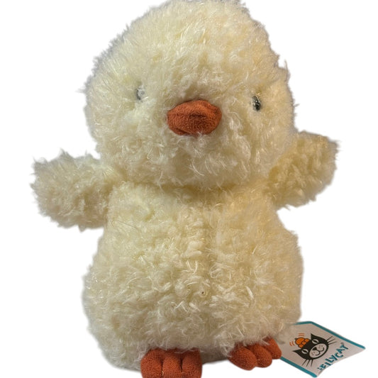 JellyCat London Ultra Fluffy Soft Yellow 7" Plush 'Little Chick' Stuffed Animal Toy, Bean Bottom -EUC