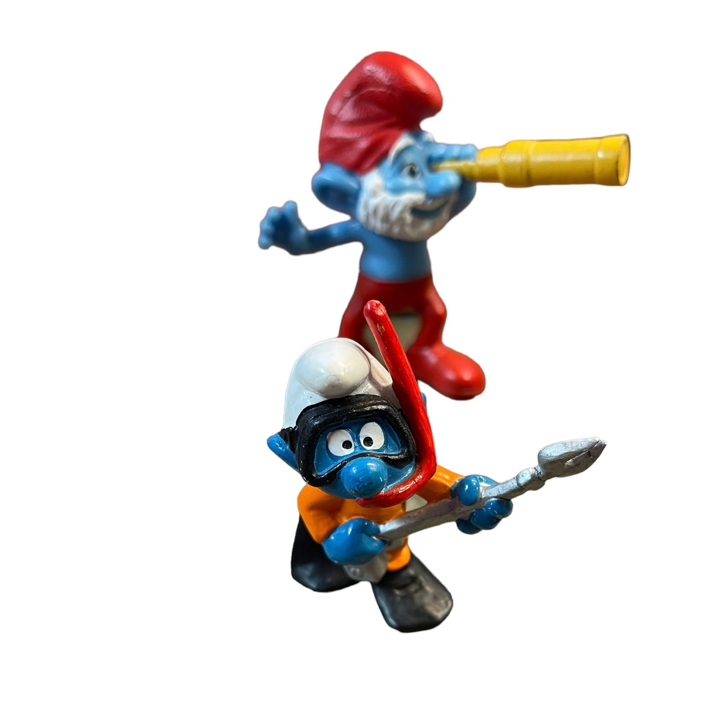 Vintage Smurf Collection , Farmer, Snorkling, Seated Smurf and Papa Smurf GUC