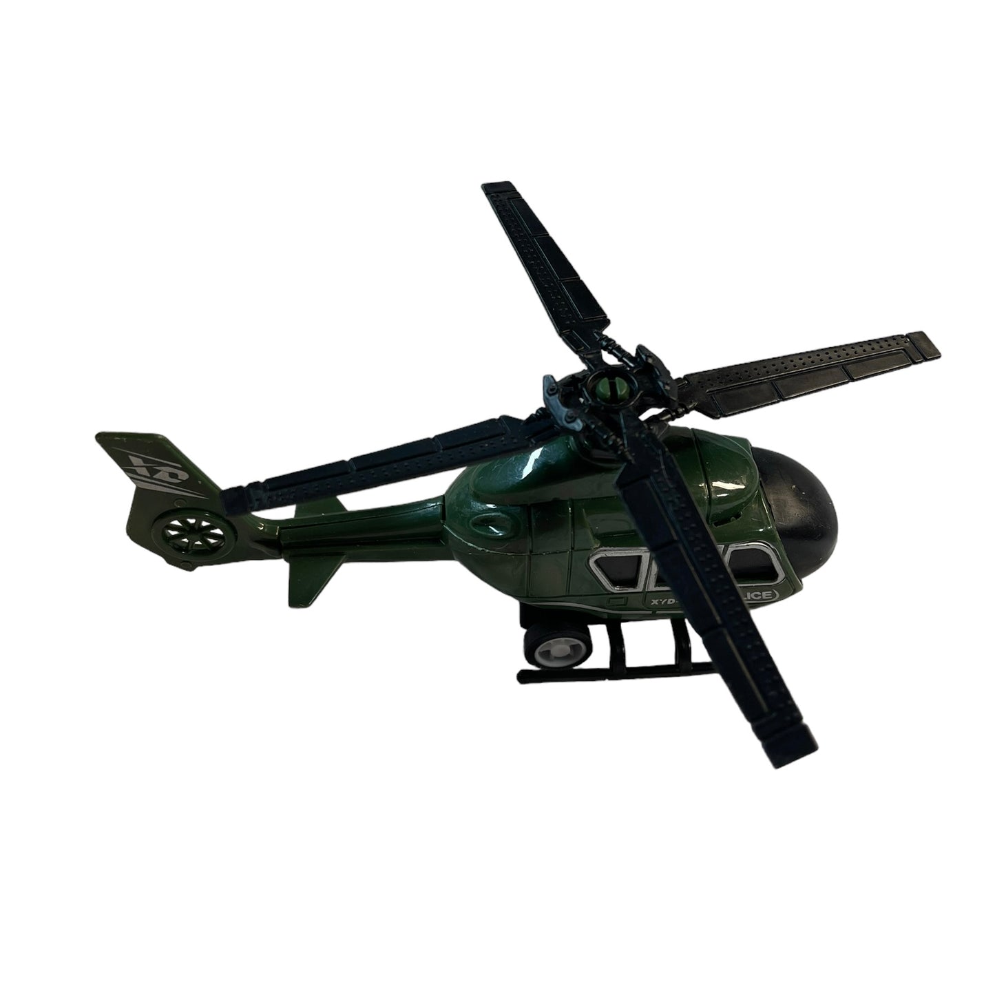 Green Die Cast Toy Aircraft Vehicle Toy Police Helicopter