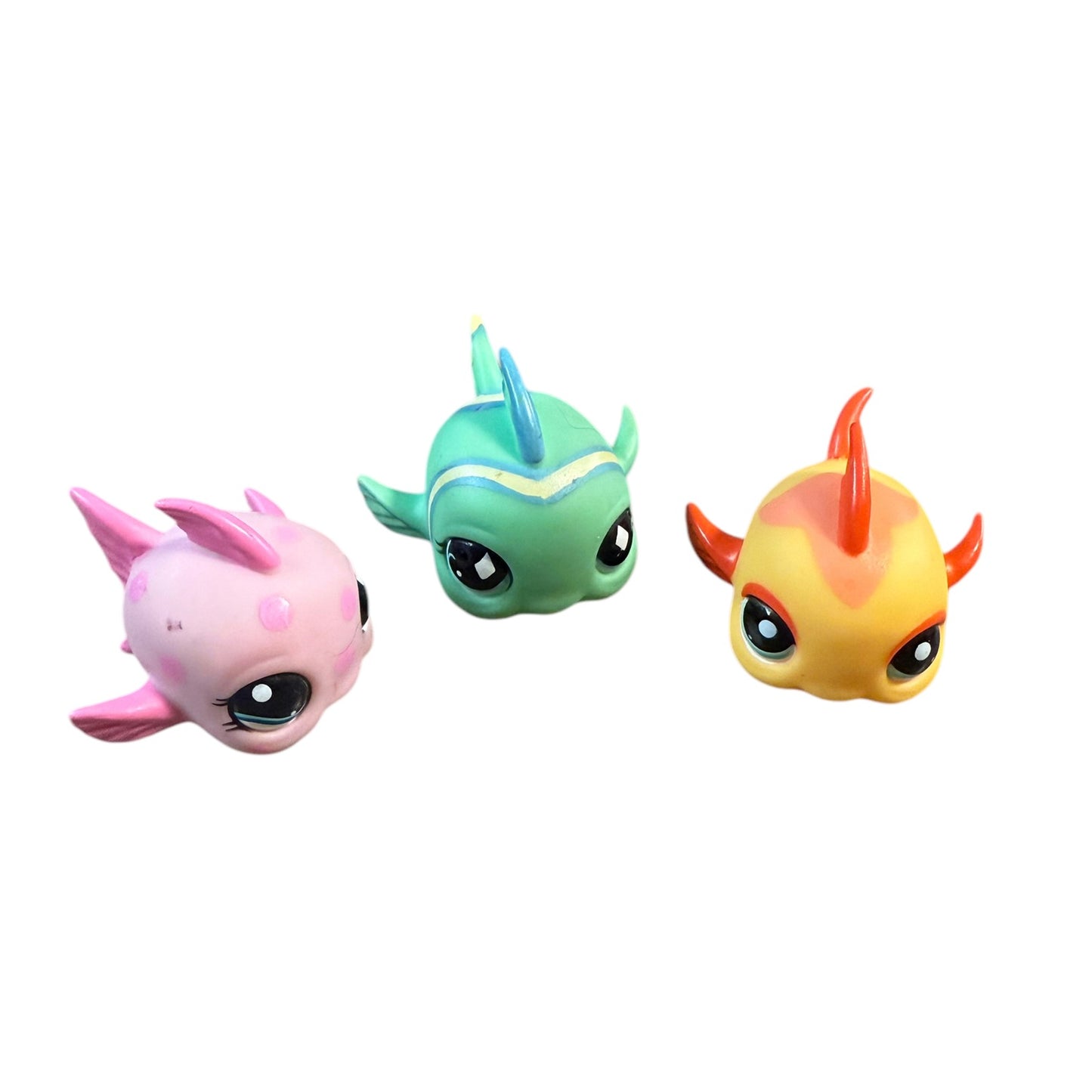 Hasbro's Littlest Pet Shop Fish 1" Lot of 3, including Clown and Puffer Fish!