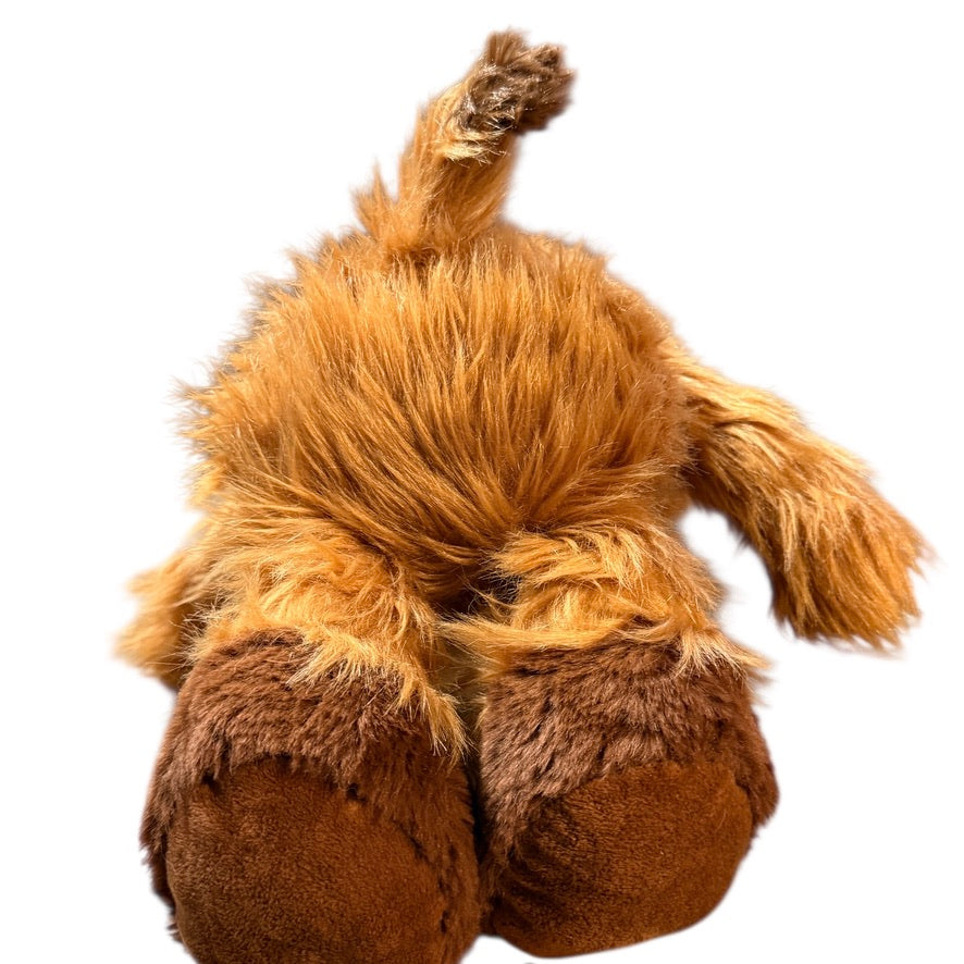 Delightfully Shaggy 12" Highland Cow Plush Stuffed Animal, Caramel & Cream Unbranded EUC